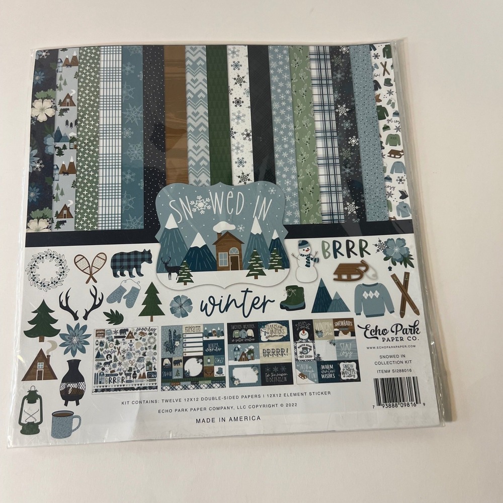 Echo Park Paper Co Snowed In Collection Kit Element Sticker Item S1288014 12x12